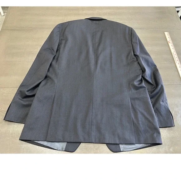 Calvin Klein Mens Charcoal Gray 100% Wool 2 Button Blazer Suit Jacket 48L - Picture 16 of 16